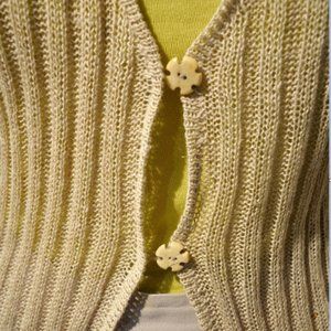 Vintage 80's Linen Knit Hourglass Cardi
